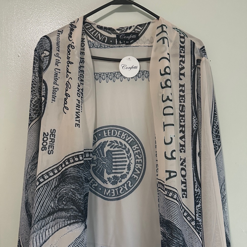 Confetti Money Print Robe - Picture 5 of 5